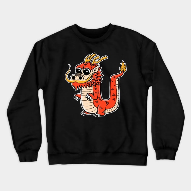 Chibi Red Dragon Crewneck Sweatshirt by rudypagnel